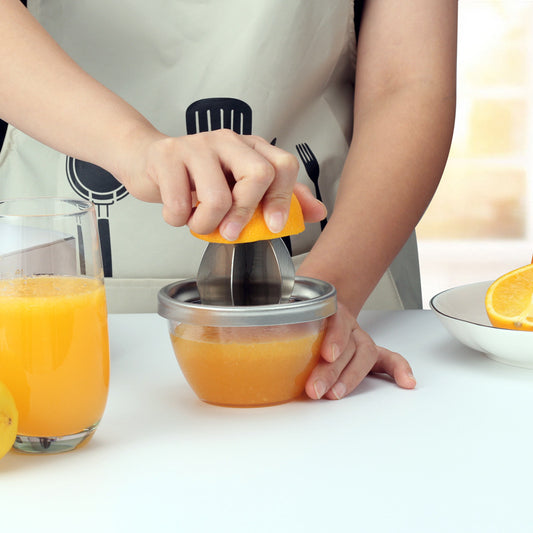 Manuell fruktjuicer i rostfritt stål